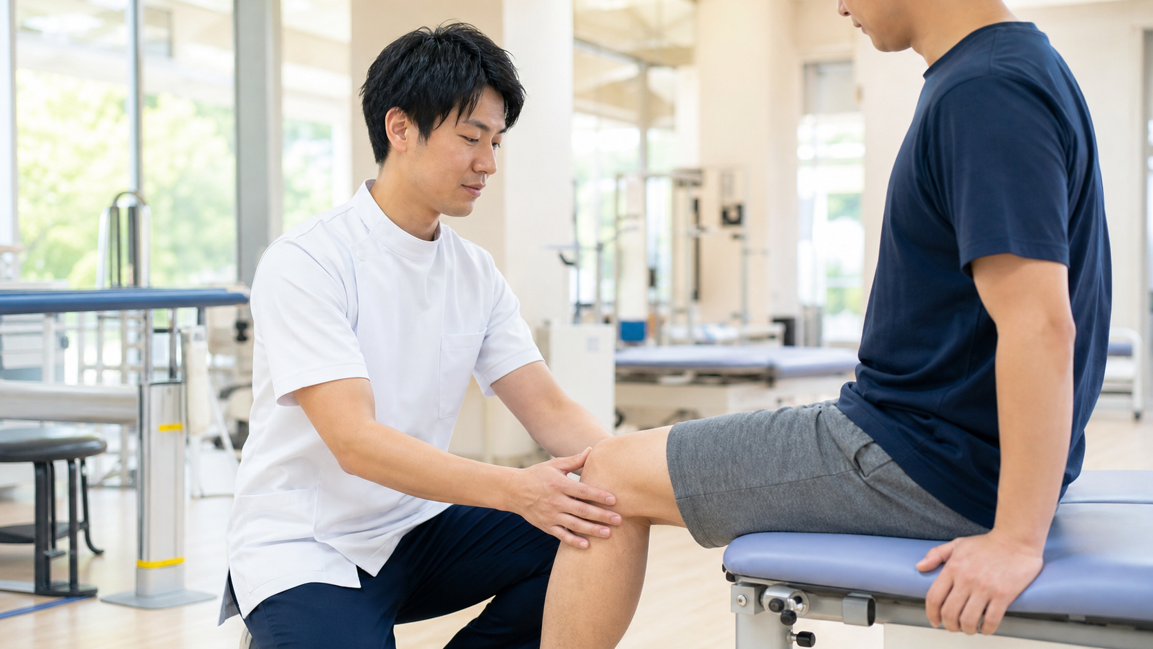 理学療法の現場:リハビリを行う理学療法士